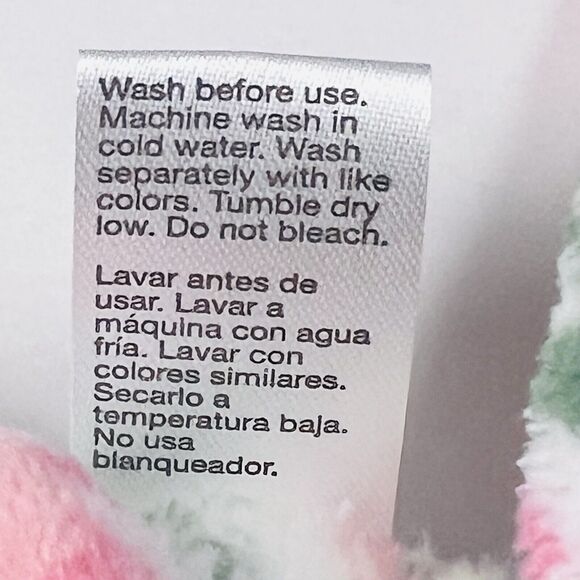 Modern Baby Bathrobe Infant 0-9 Months Floral Pink Plush Hooded NWT - Picture 12 of 13